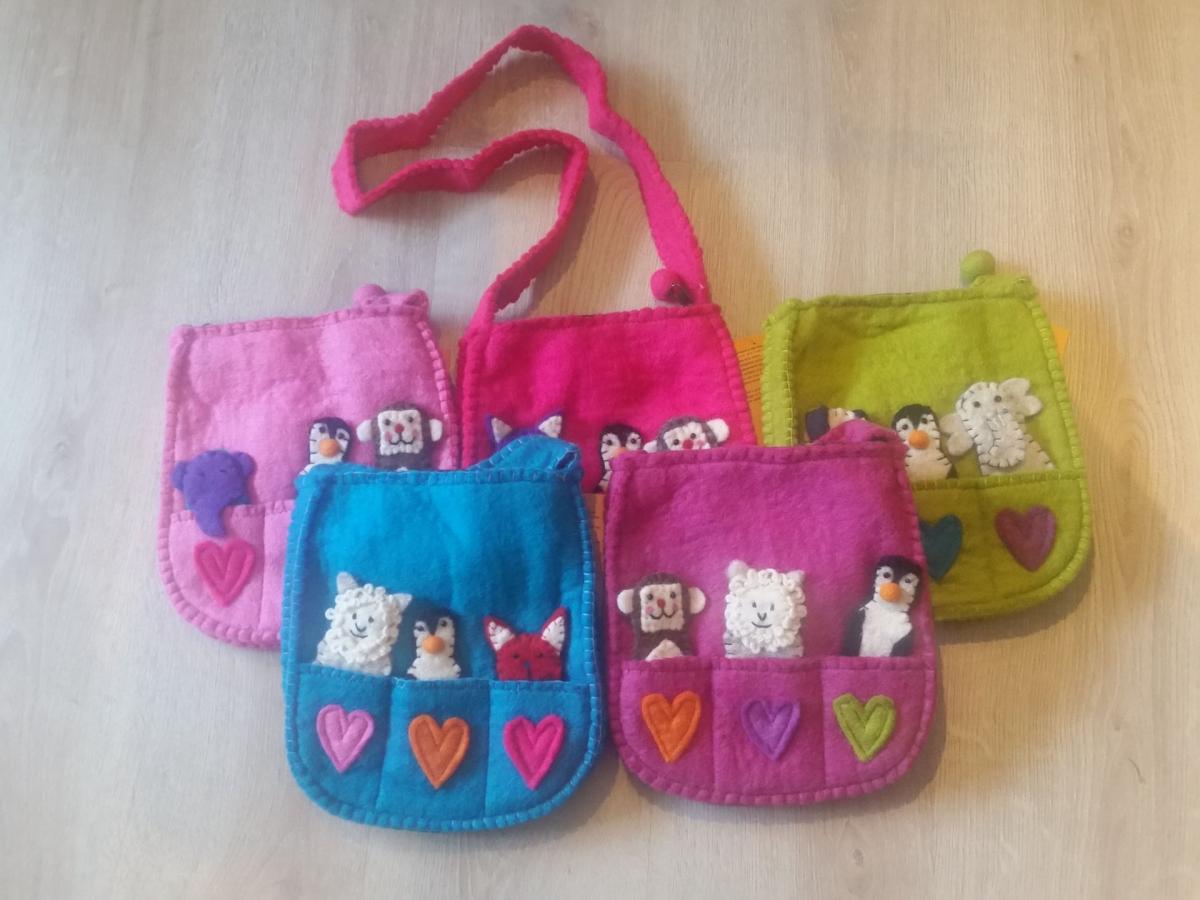 Sac feutre enfant marionnettes