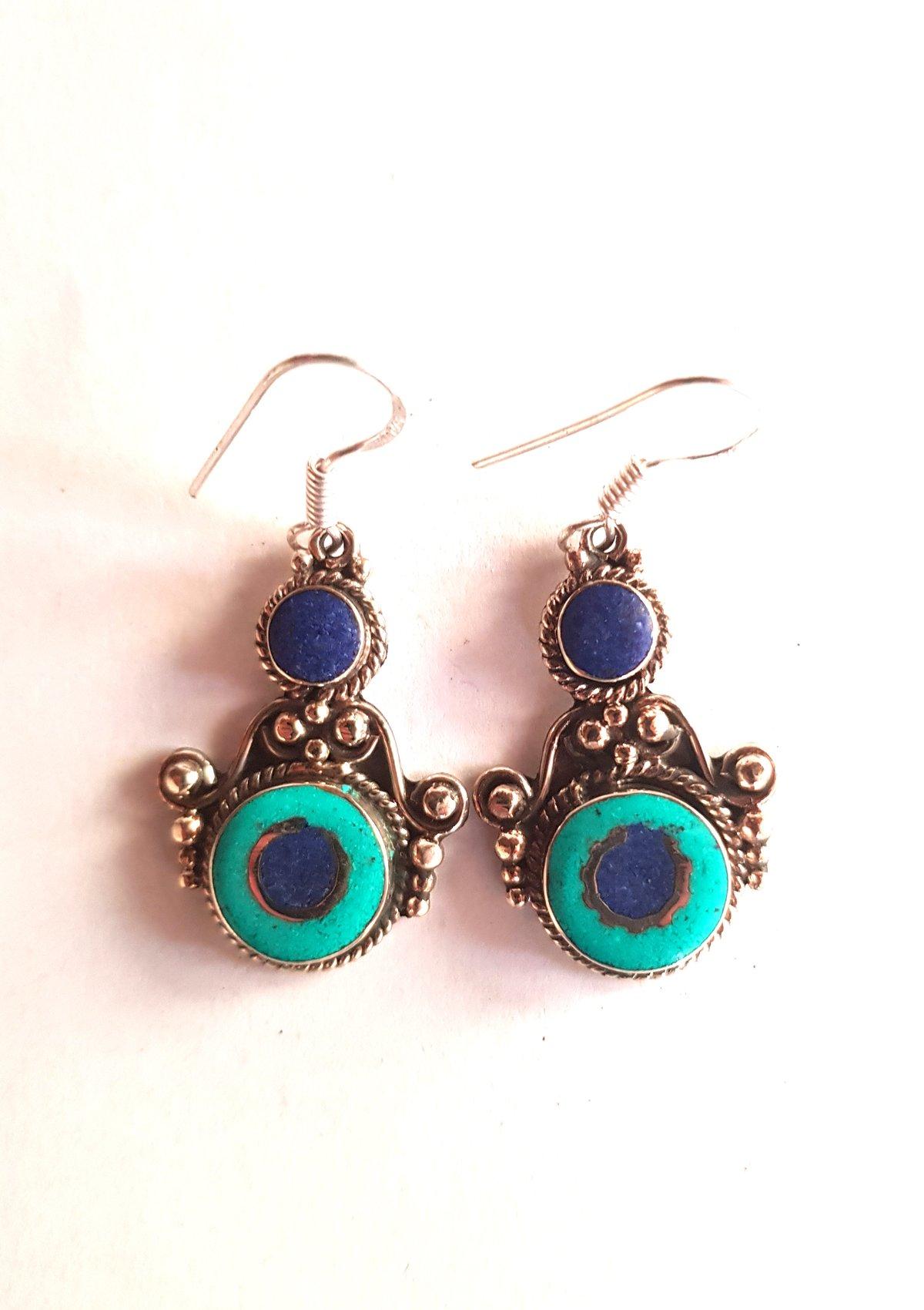 Boucles d'oreilles tibétains