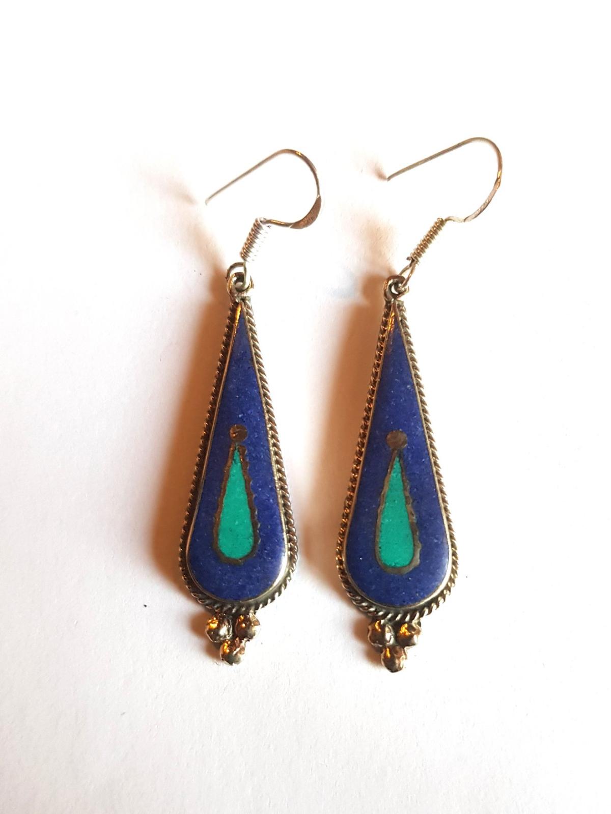 Boucles d'oreilles tibétains