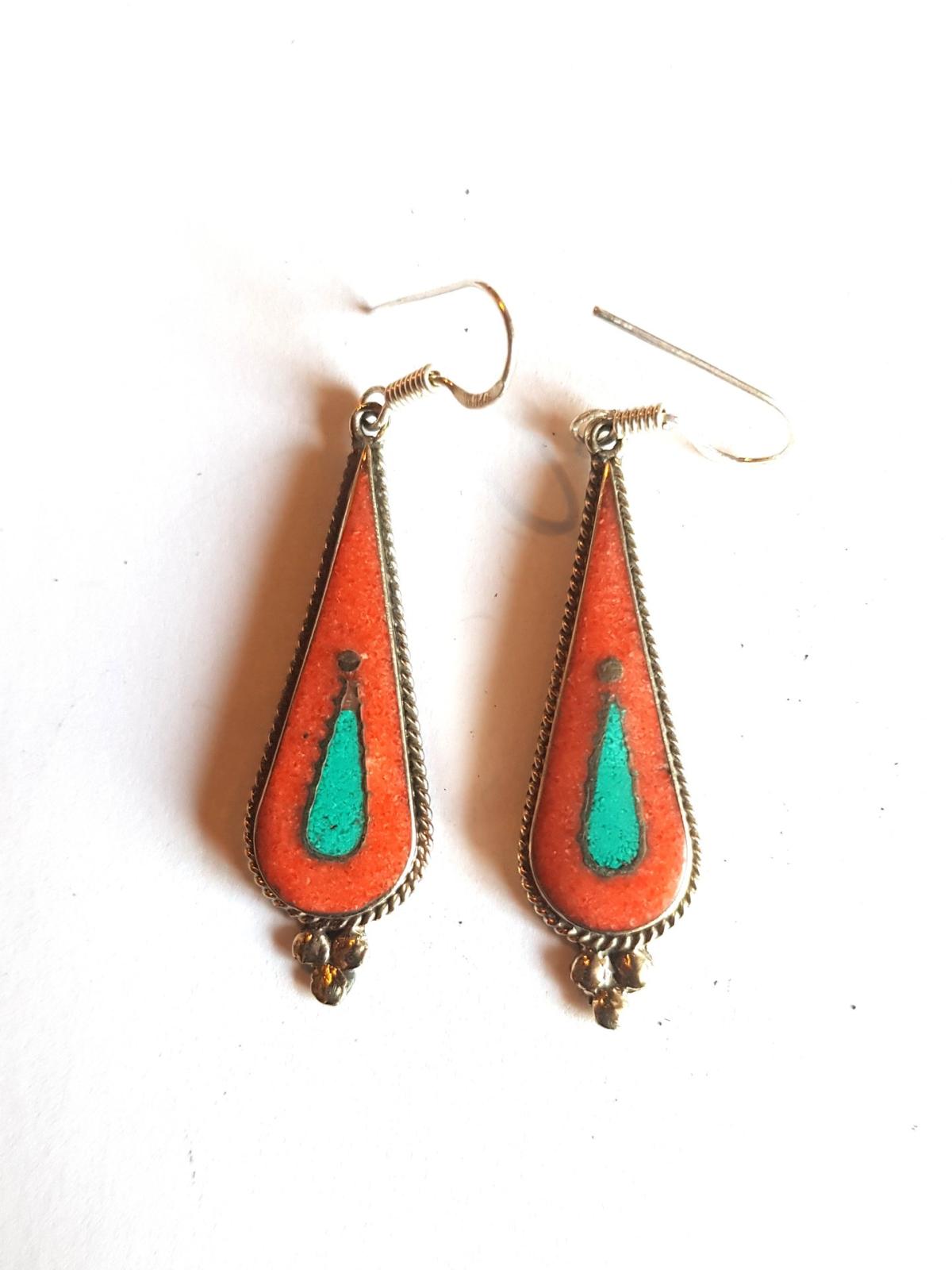 Boucles d'oreilles tibétains