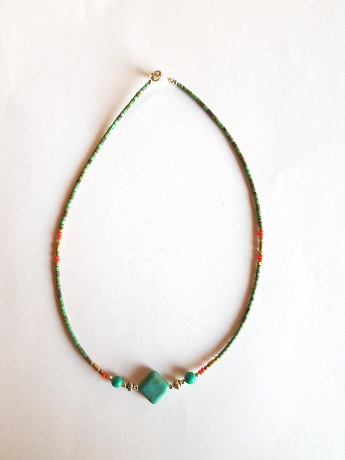 Collier lien turquoise