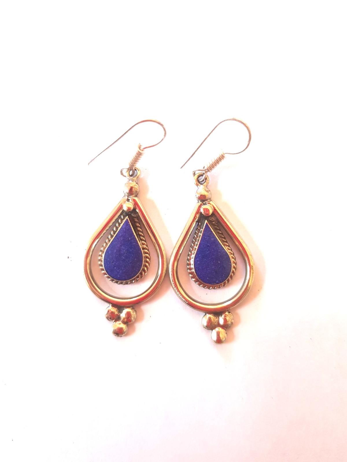 Boucles d'oreilles tibétains