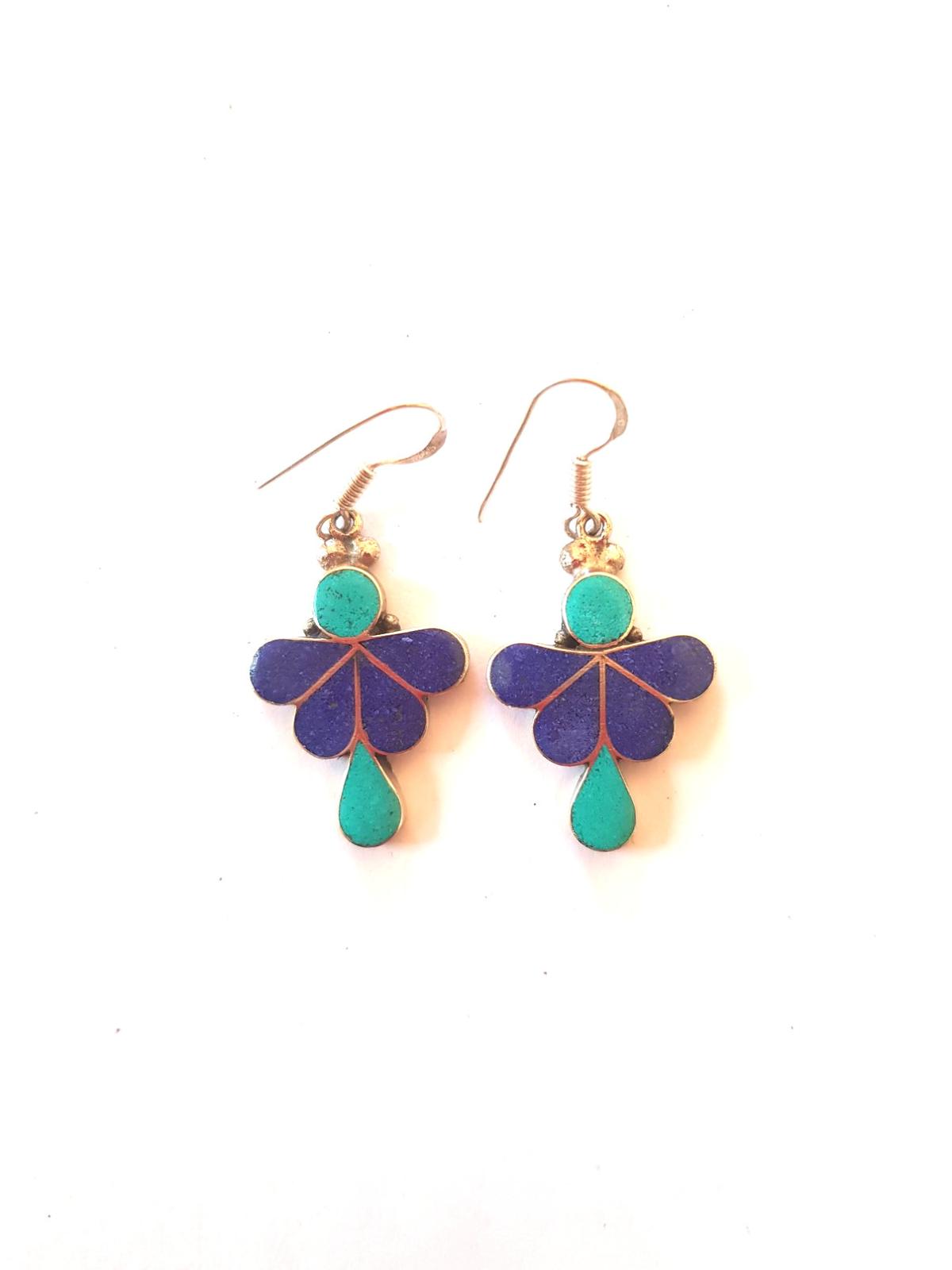 Boucles d'oreilles tibétains