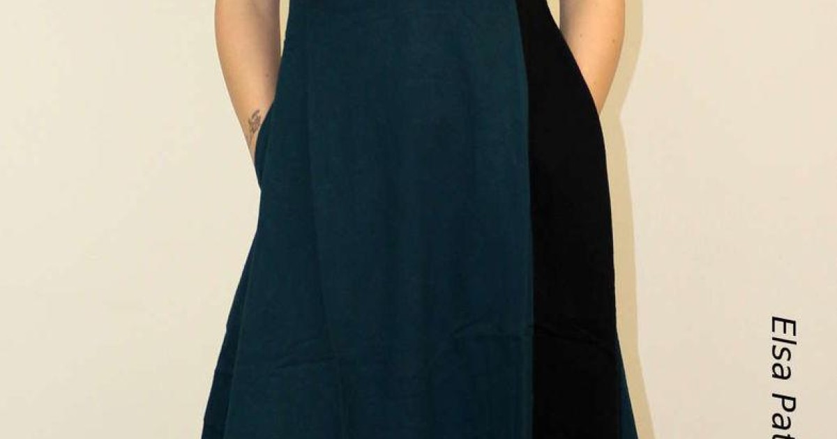 Robe Bleu Et Noir 123 Taille 40/42 - Occasion Très Bon état - Longueur Au Genou