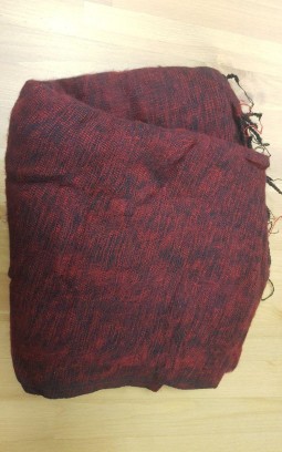Grand plaid laine couleur uni rouge chiné