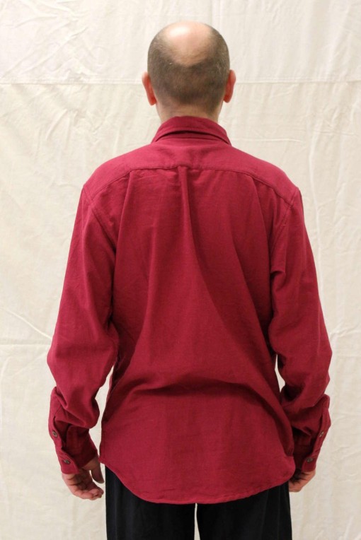Chemise rouge en coton épais flanelle