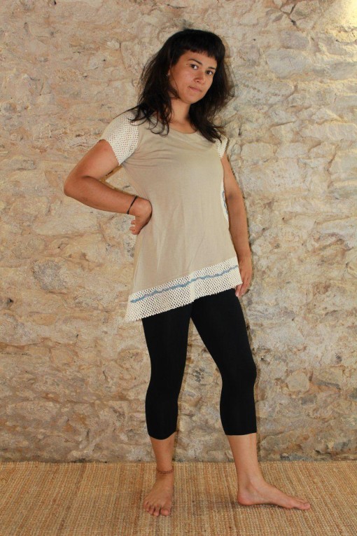 Tee-shirt original crochet et ruban