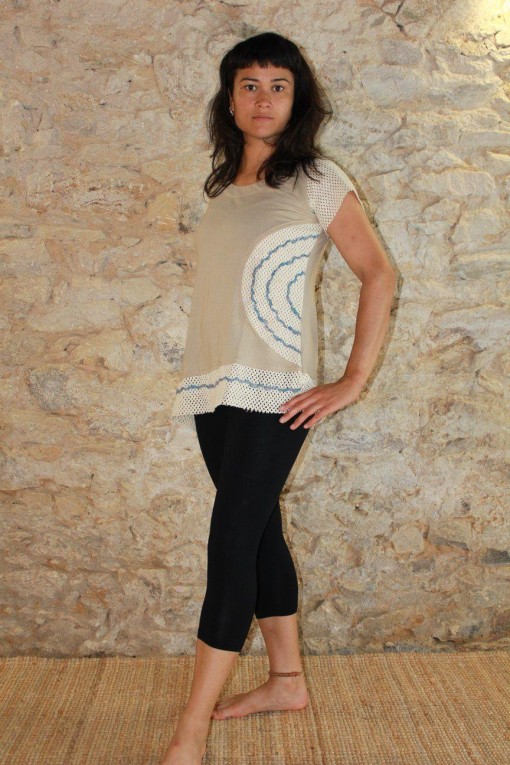 Tee-shirt original crochet et ruban