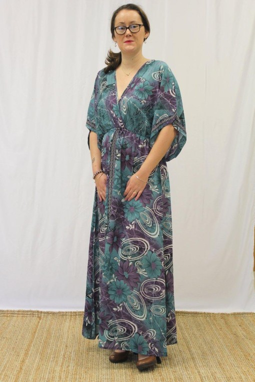Robe longue soie - taille L/XL