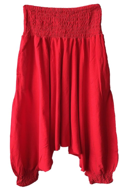 Sarouel femme ethnique coton rouge