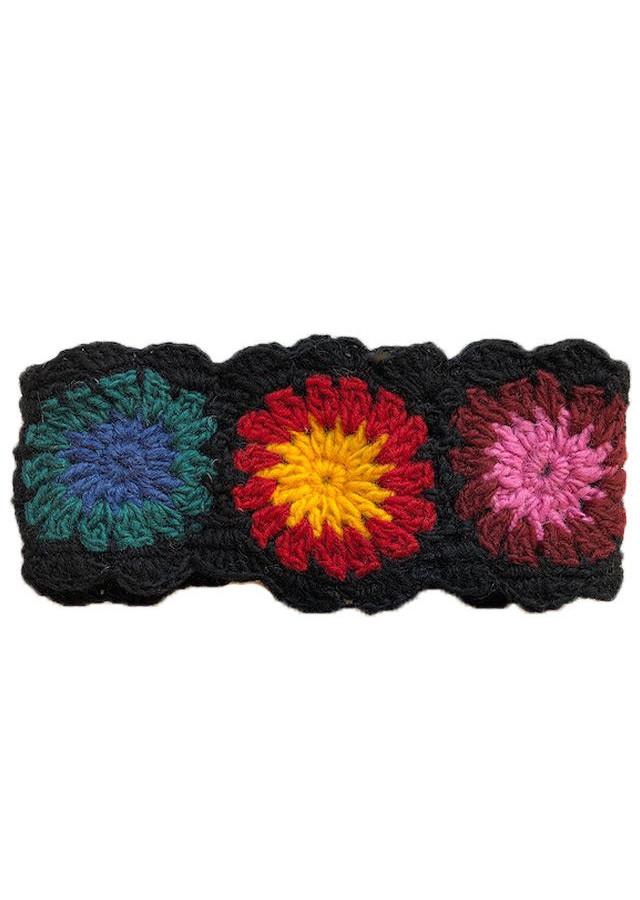 Tour de tête en crochet noir