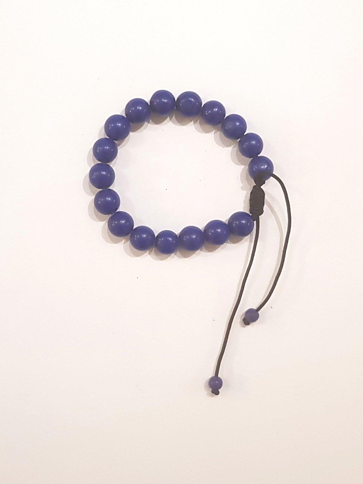 Bracelet lapis lazuli lien coulissant