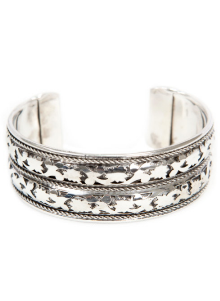 Bracelet gravure feuilles