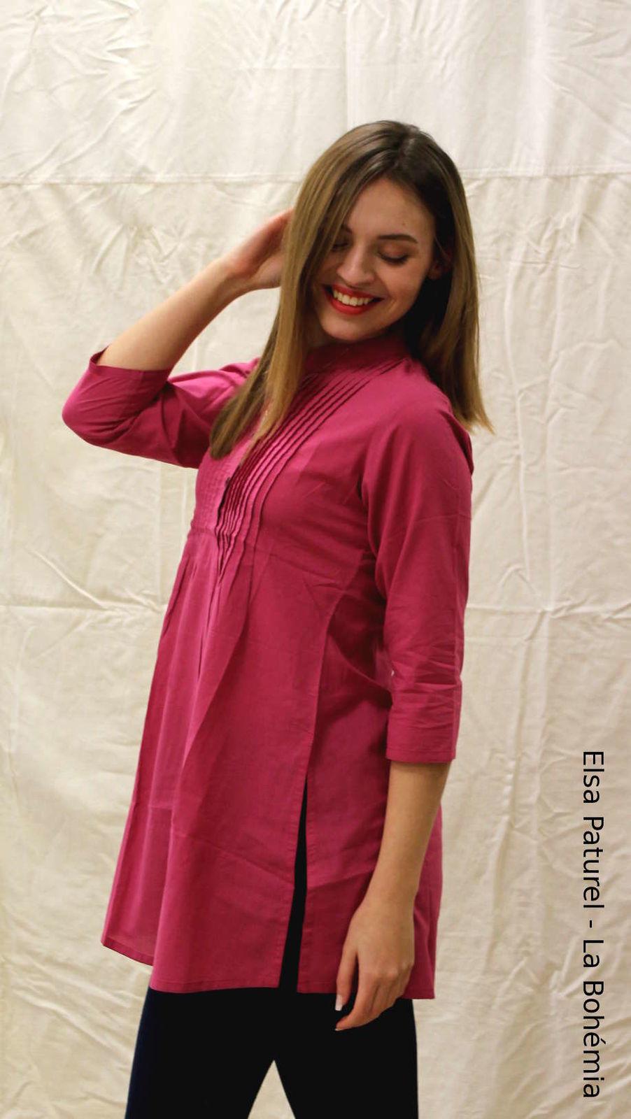 Tunique unie rose