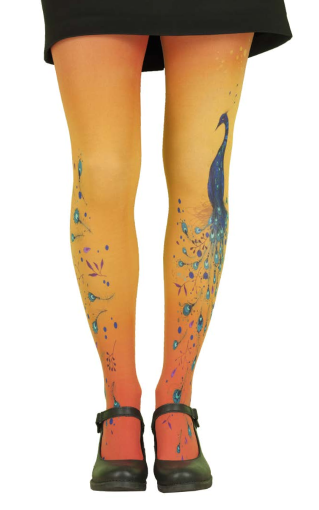 Collants orange paon