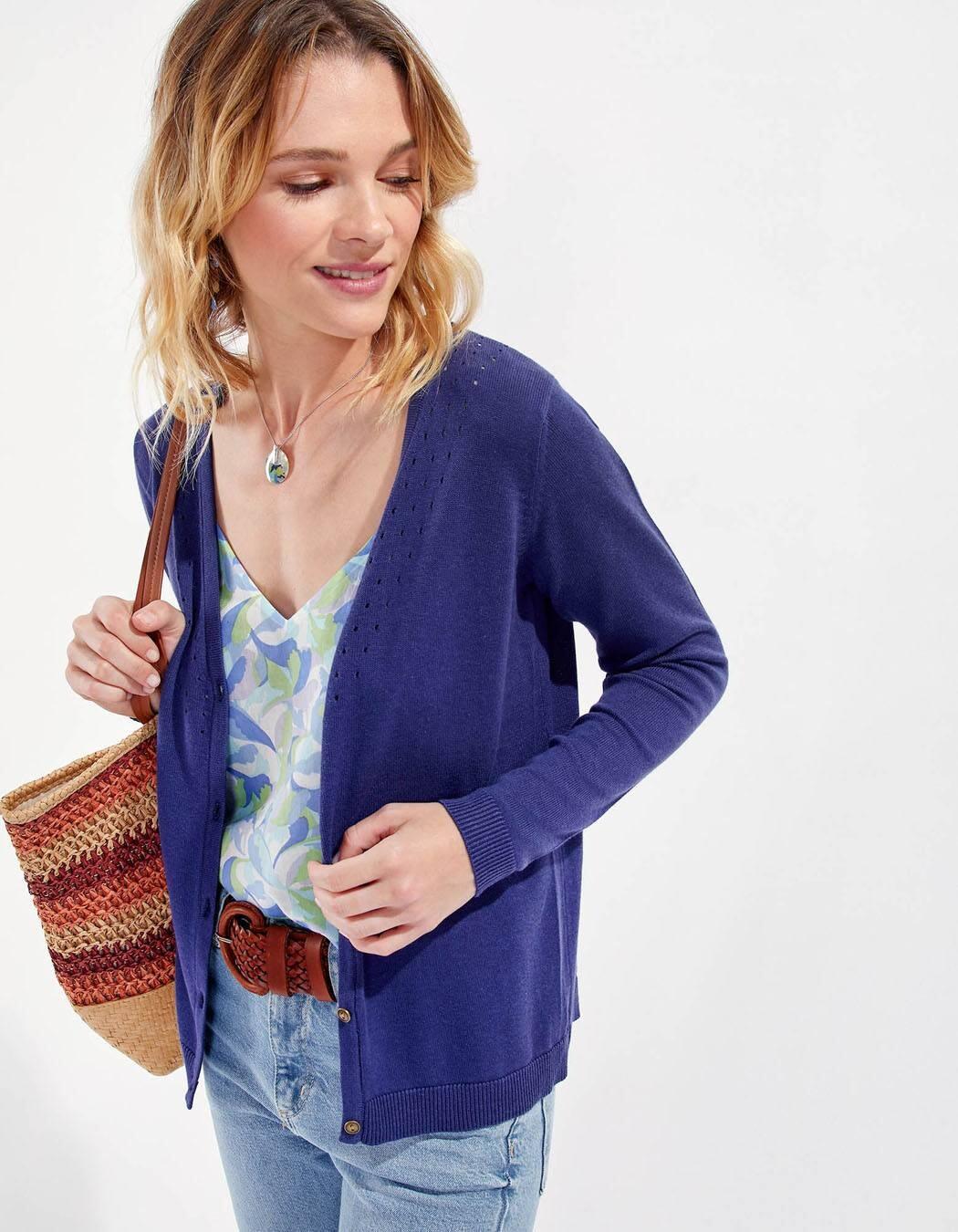 Gilet maille bleu cobalt