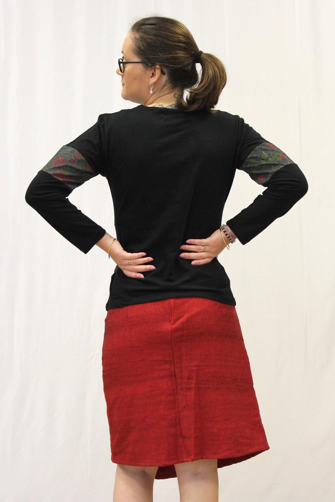 Haut noir patchwork