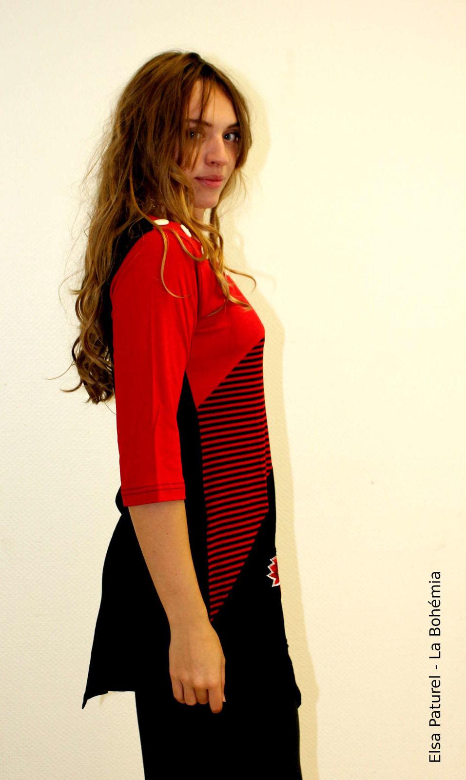 Robe tunique ethnique en coton