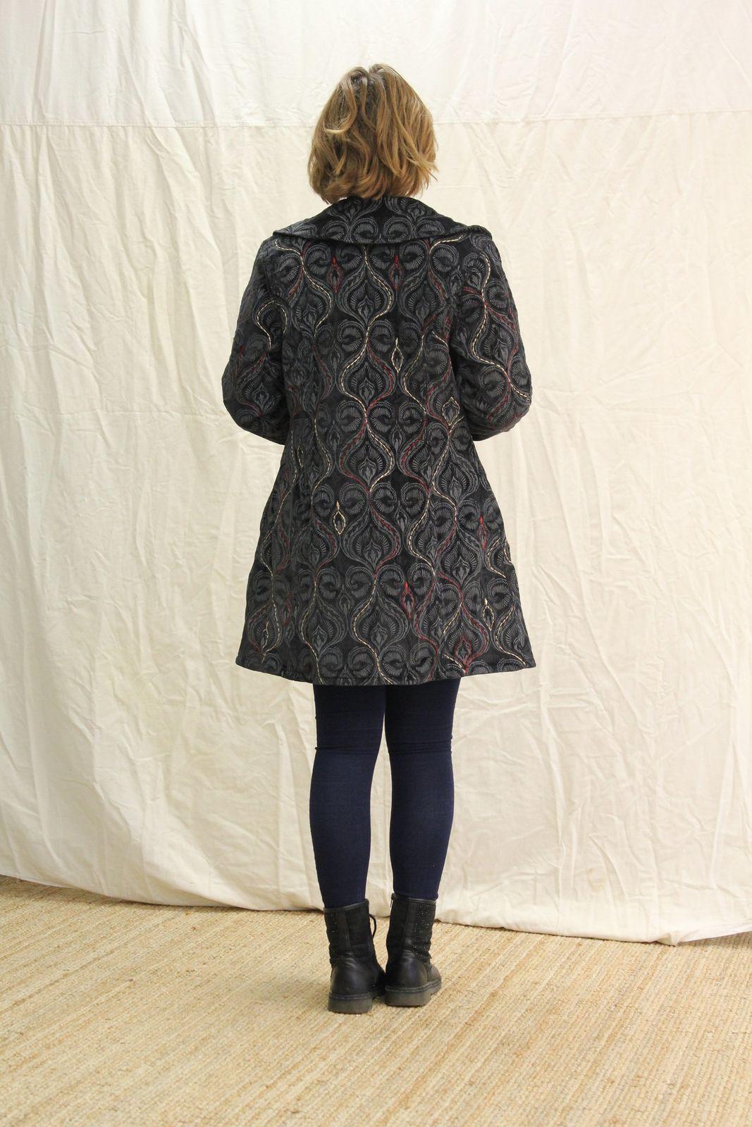 Manteau velours côtelé noir
