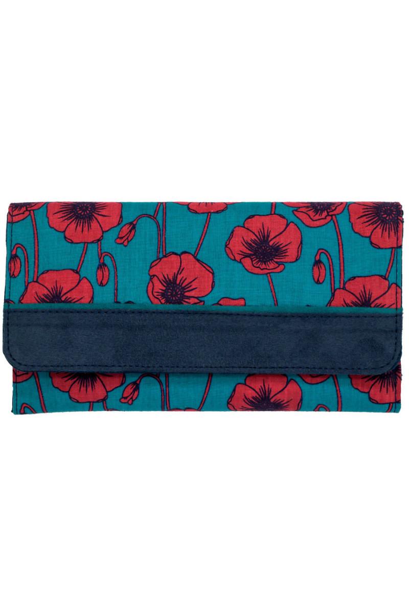 Portefeuille compagnon coquelicots