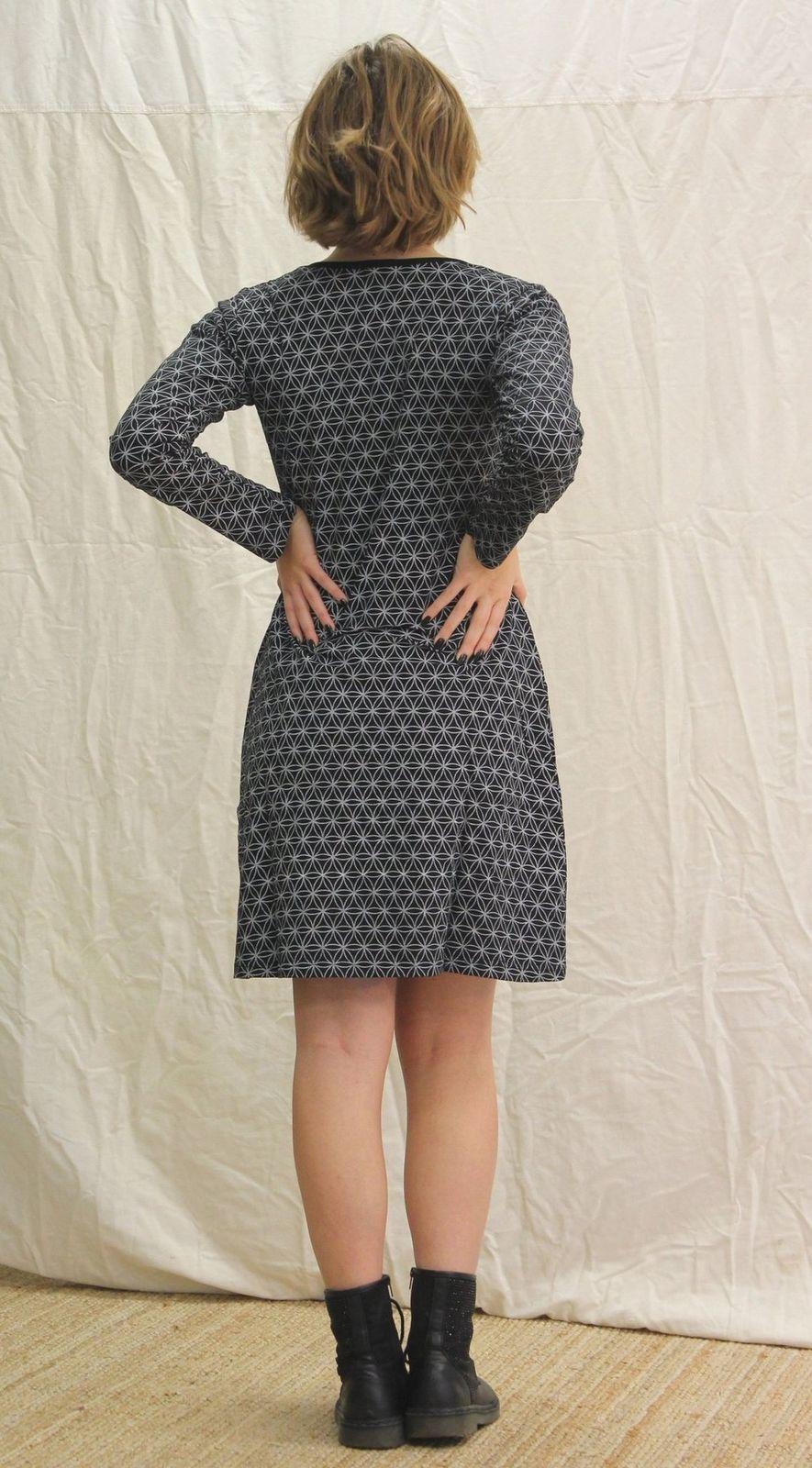 Robe motif noir et blanc