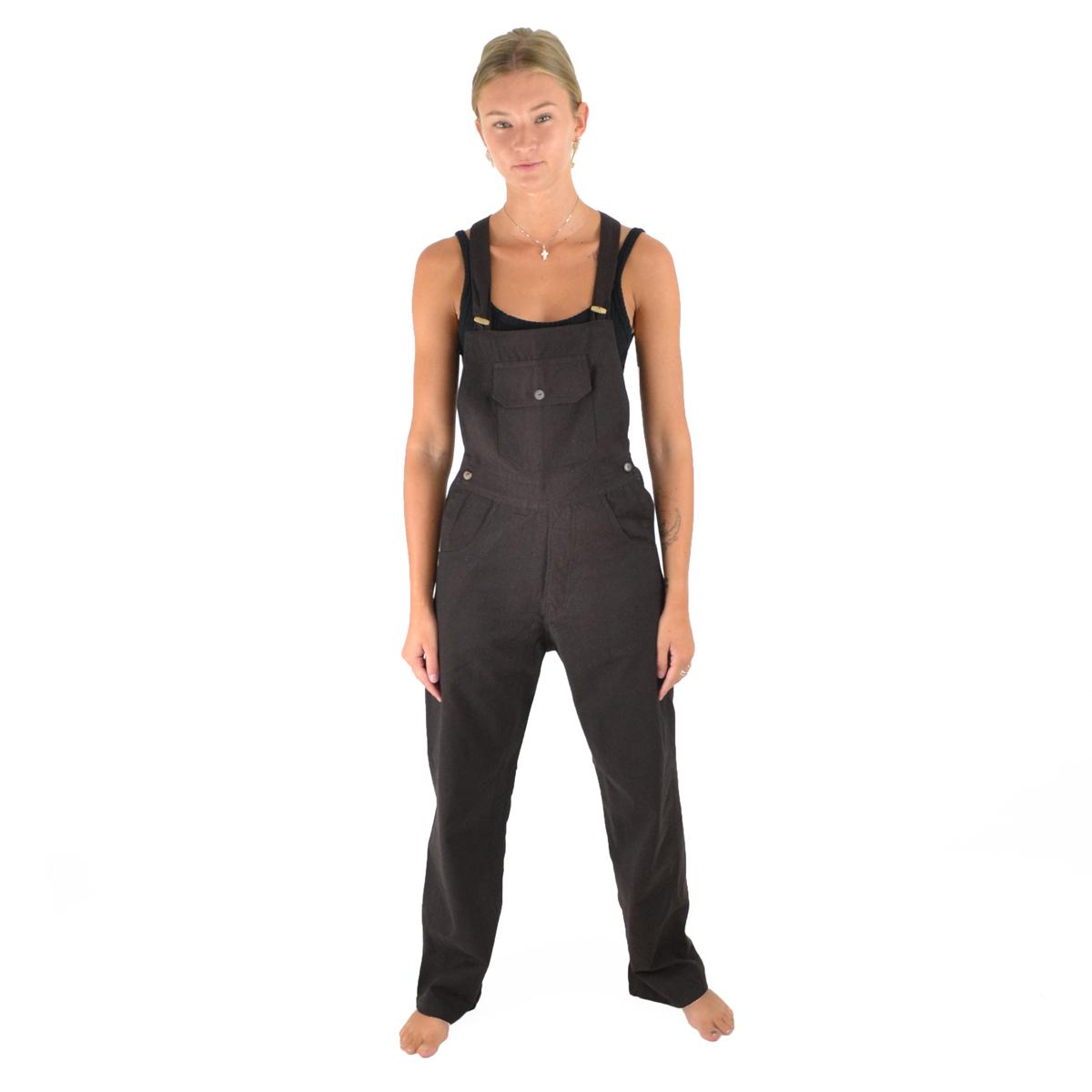Salopette noire en coton