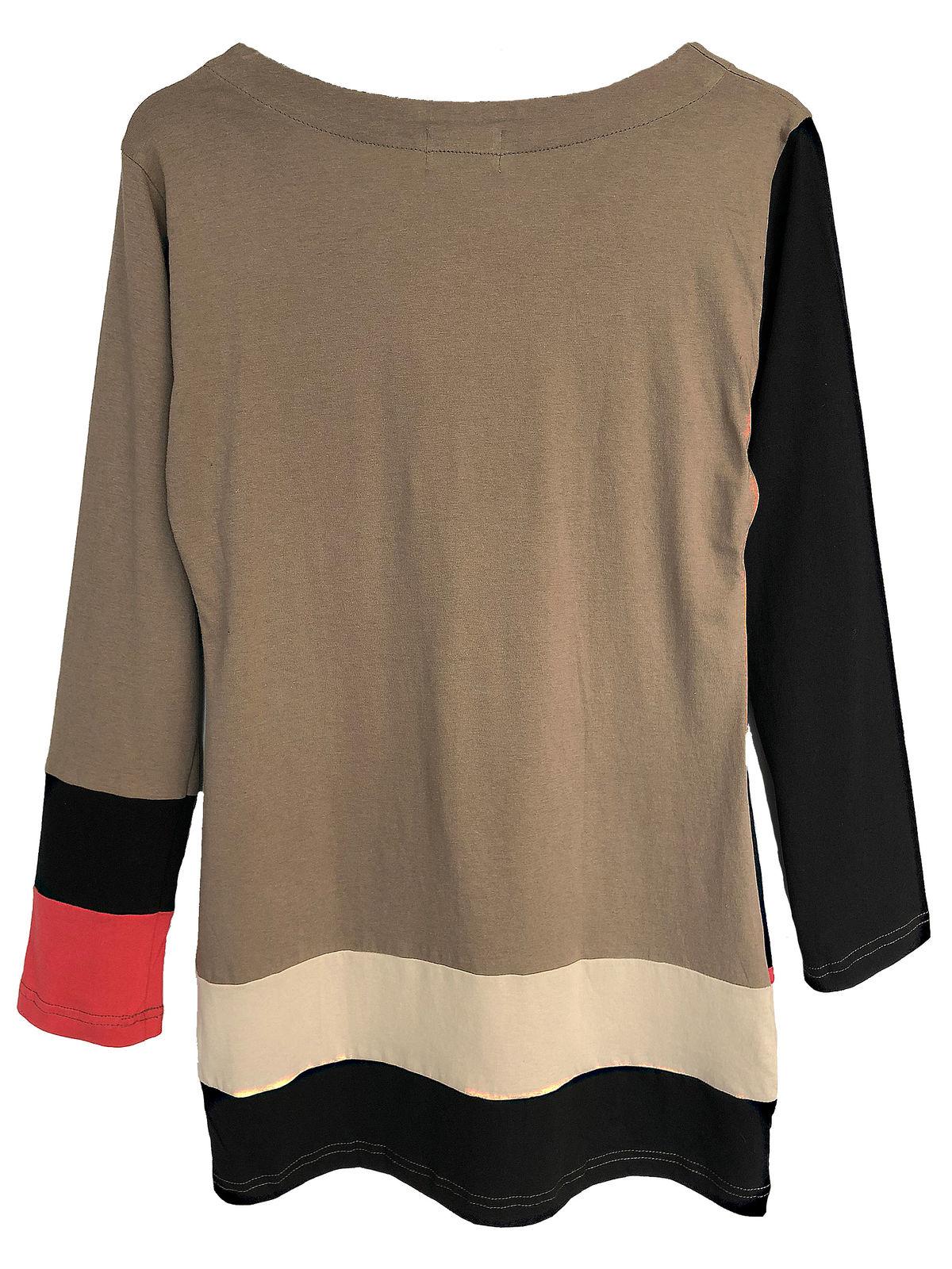 Tunique en coton népalais noir beige